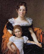 Jacques-Louis David Portrait of the Countess Vilain XIIII and her Daughter Louise oil painting